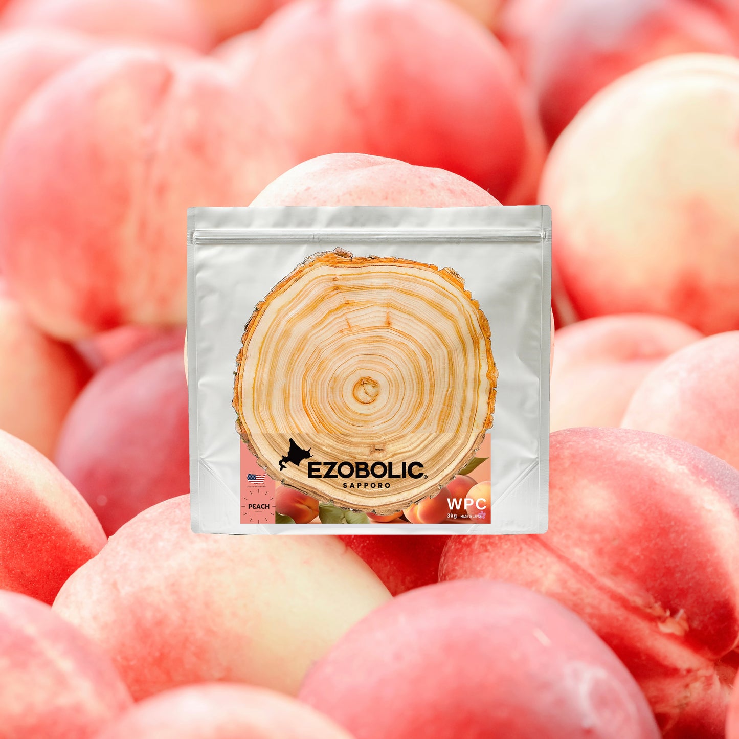 【Amazon倉庫から出荷※複数割対象外】EZOBOLICプロテイン WPC100% ピーチ ※数量限定