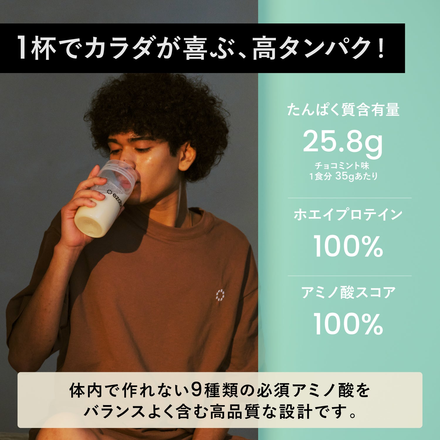 ezobolicプロテイン WPC100% チョコミント