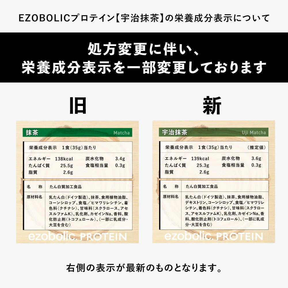 ezobolicプロテイン WPC100% 宇治抹茶