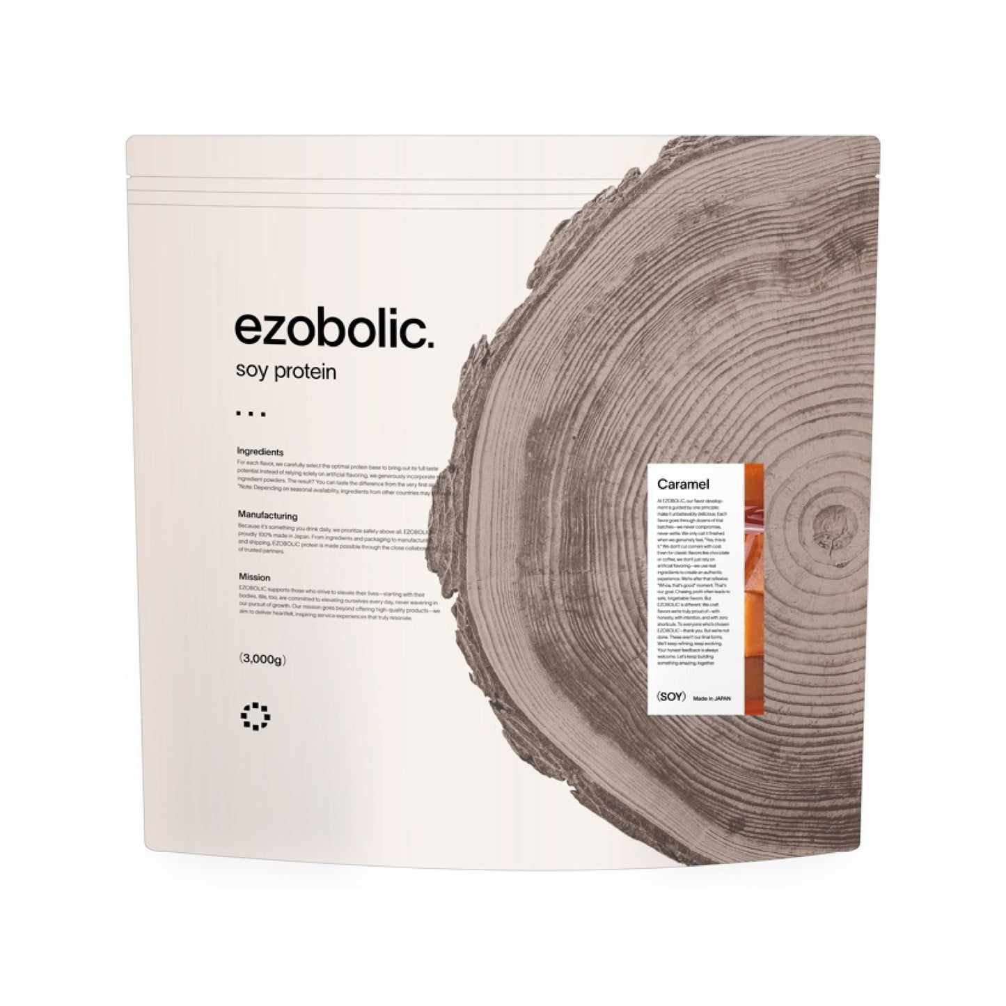 ezobolicソイプロテイン キャラメル風味 【予約販売受付中／※期間限定リリース記念価格】 →7月上旬順次発送