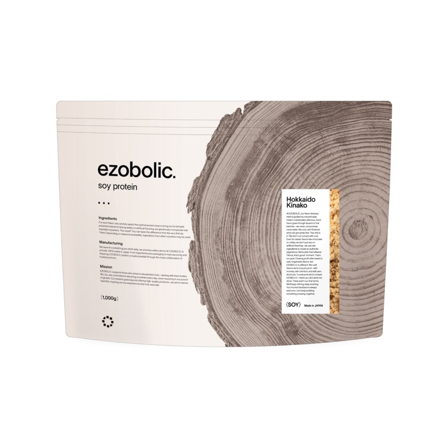 ezobolicソイプロテイン 北海道きなこ風味 【予約販売受付中／※期間限定リリース記念価格】 →7月上旬順次発送