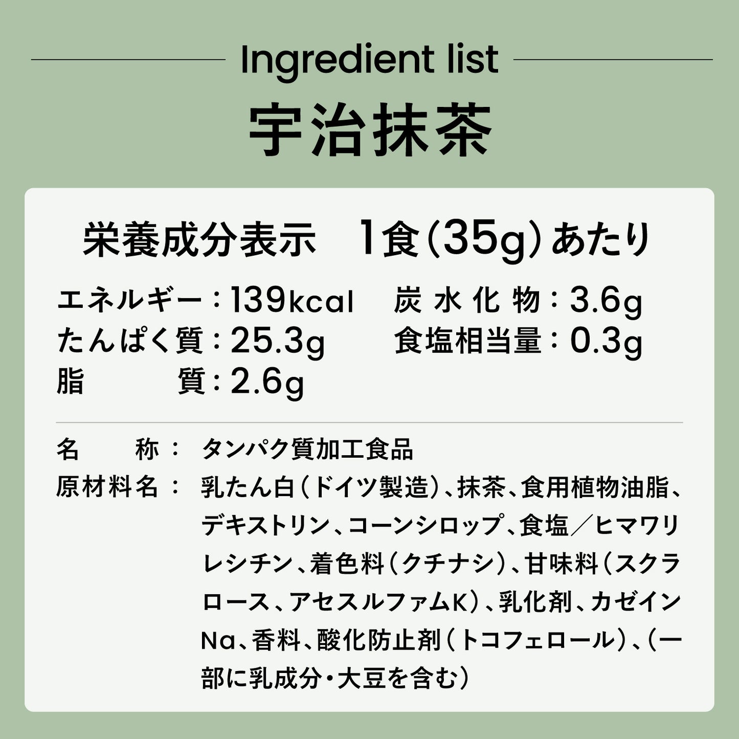 ezobolicプロテイン　WPC100% 宇治抹茶