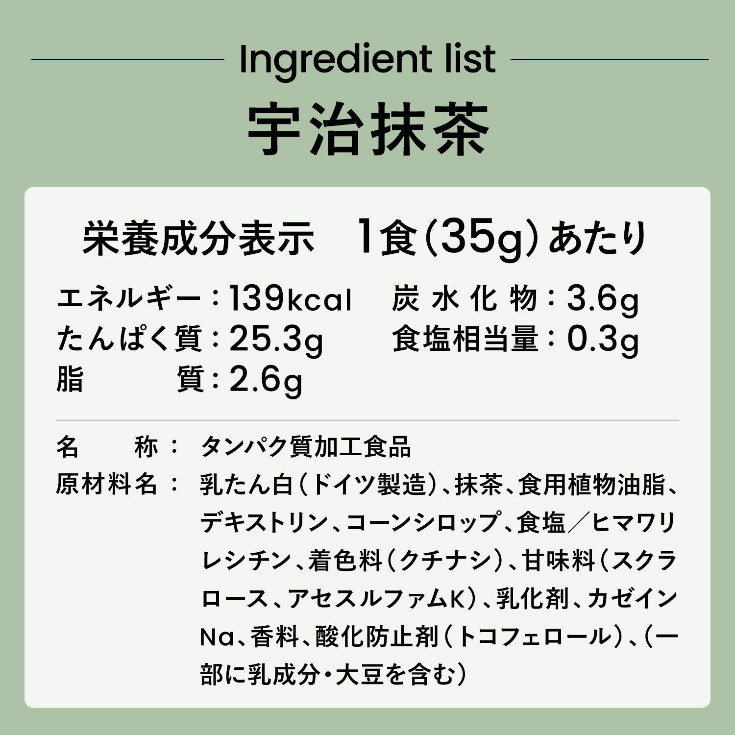 ezobolicプロテイン　WPC100% 宇治抹茶