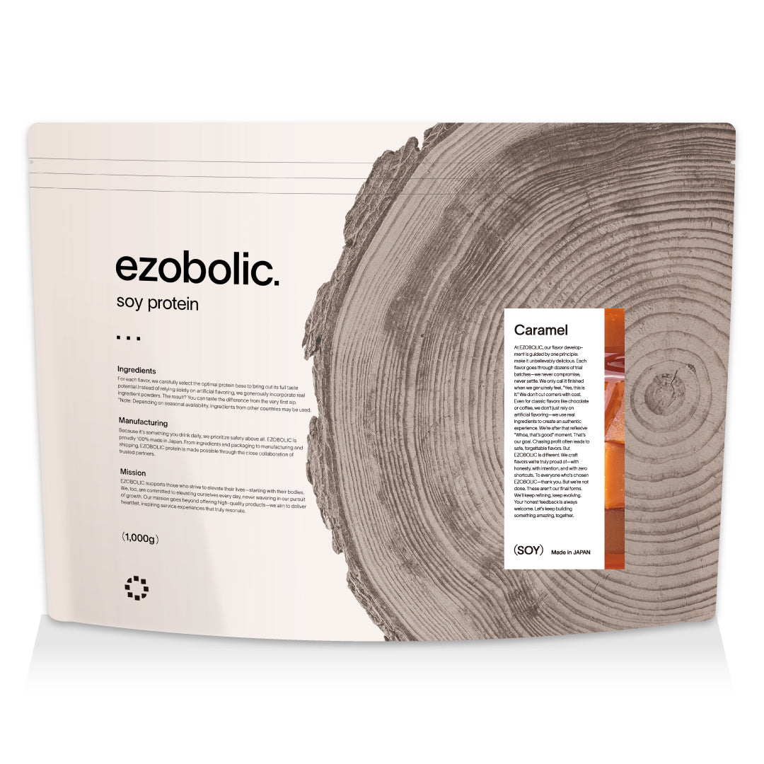 ezobolicソイプロテイン キャラメル風味 【予約販売受付中／※期間限定リリース記念価格】 →7月上旬順次発送
